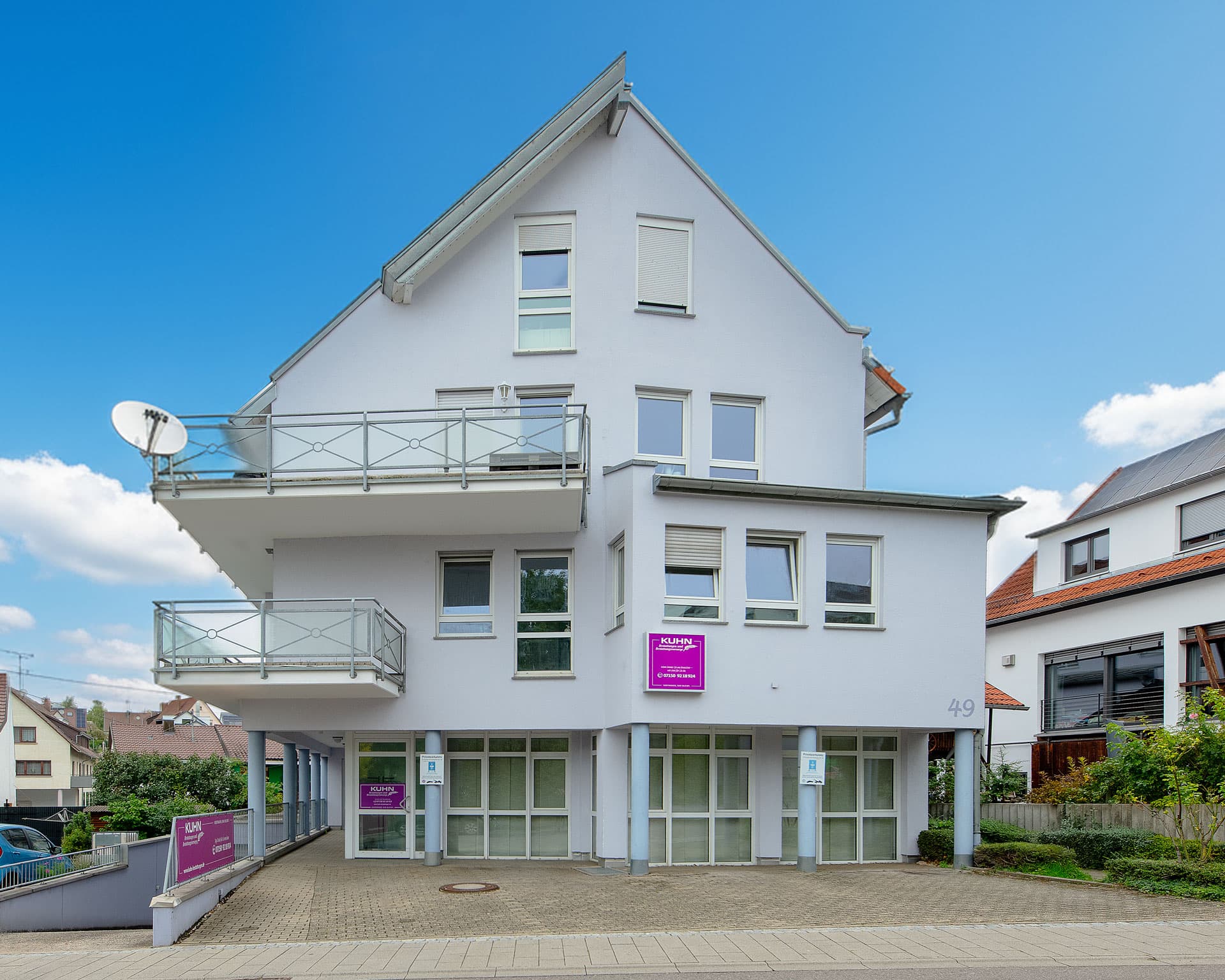 Kuhn Bestattungen Schwieberdingen – Außenansicht des Standorts, Stuttgarter Str. 49